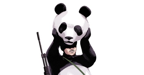 Blut an den Tatzen des Pandas