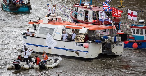 The Leave campaign's flotilla of boats: microcosm of the Brexit debate