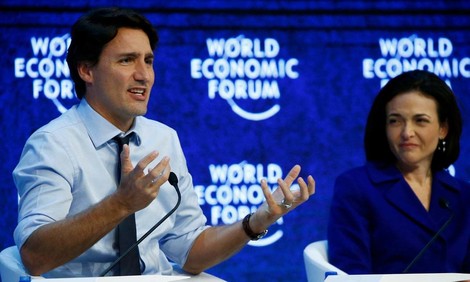 Der hübscheste Feminist der Welt: Der kanadische Premierminister Justin Trudeau in Davos  