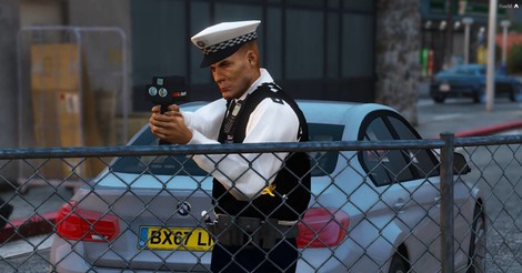 Als Bobby auf höflicher Verbrecherjagd in GTA V