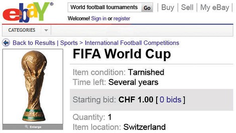 Versteigert die WM einfach auf eBay