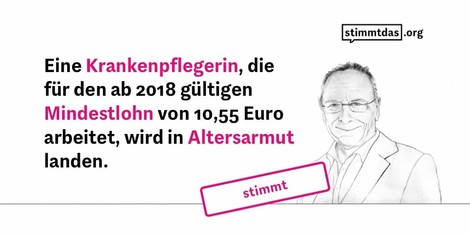 Pfleger, die für den ab 2018 geltenden Pflegemindestlohn arbeiten werden, landen in der Altersarmut