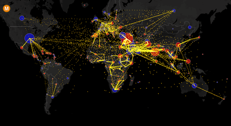 Die weltweite Migration in einer interaktiven Karte