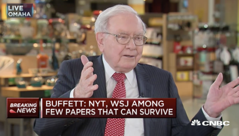 Investment-Krösus Buffet prophezeit der Presse ein baldiges Ende