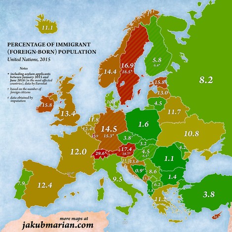 Europas Immigration im Vergleich - 4 Karten für neue Perspektiven