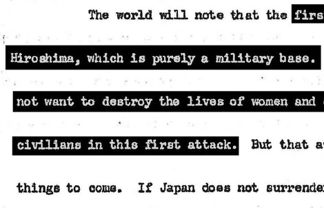 Was wusste Truman vor dem Atombomenabwurf? 