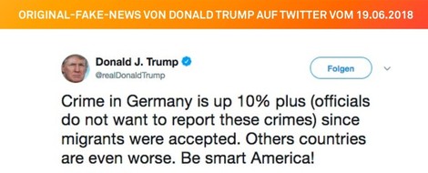 Donald Trumps Crime-Tweet: Viel Aufmerksamkeit, wenig Unterstützung