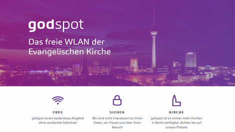 Mehr Hotspots durch "Godspots" - auch die evangelische Kirche will weiße WLAN Flecken füllen.