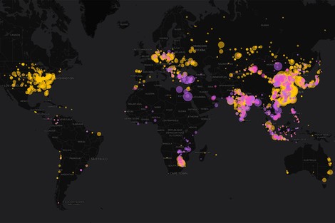 Weltkarte zeigt Kohlenutzung gestern, heute und morgen