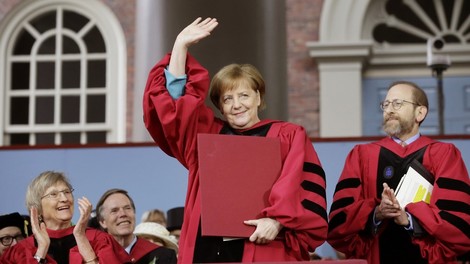 Angela Merkel und (irgendwie auch) AC/DC in Harvard