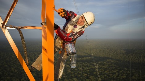 Den Amazonaswald erforschen, von einem Turm mit 325 Metern Höhe