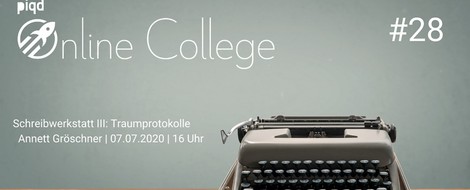 Schreibwerkstatt III: Traumprotokolle | Annett Gröschner | 07.07.2020 | 16 Uhr