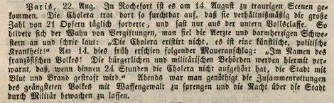 Heute Corona-Leugner, damals Cholera-Leugner