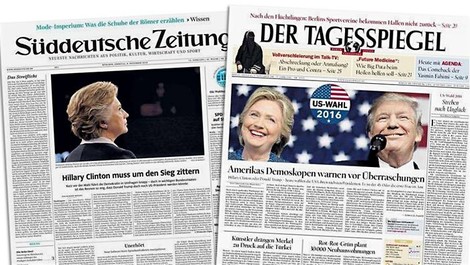 Nein, Medien waren 2016 nicht sicher, dass Trump verliert