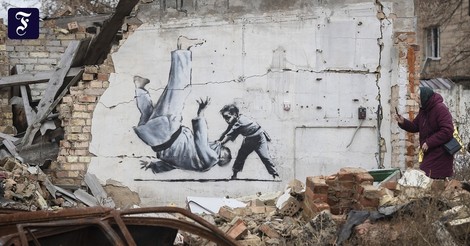 Banksy hinterlässt Street-Art in der Ukraine 