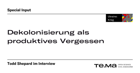 Gestern & Heute: "Die Erfindung der Dekolonisierung" 